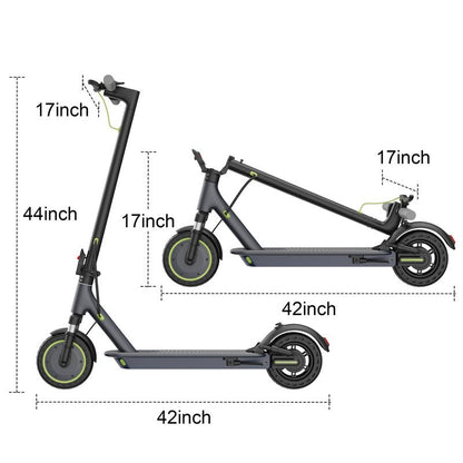 Roinside Adults Electric Scooter with Quadruple Shock Absorption, 350W Motor Up to 19MPH and 23 Miles Long-Range Portable Foldable Commuting Scooter for Adults with Double Braking System and App