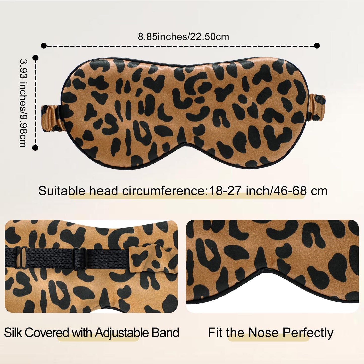 ZIMASILK Adjustable 100% 22 Momme Mulberry Silk Sleep Mask for Sleeping, Filled with Premium Mulberry Silk, Softest & Breathable Blackout Eye Sleeping Mask (Black)