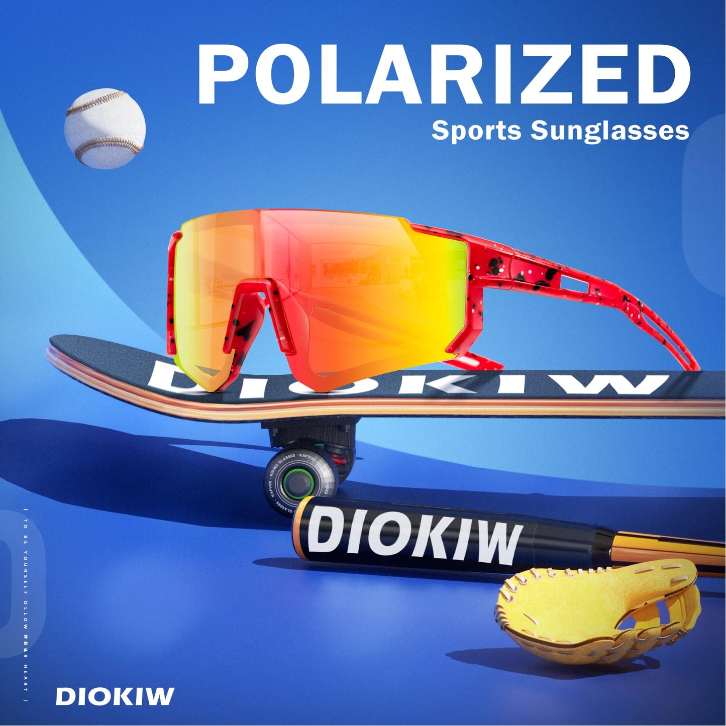 DioKiw 3PACK Kids Sunglasses Polarized Youth Baseball Sunglasses Boys Girls Softball Cycling UV400 Protection Goggles