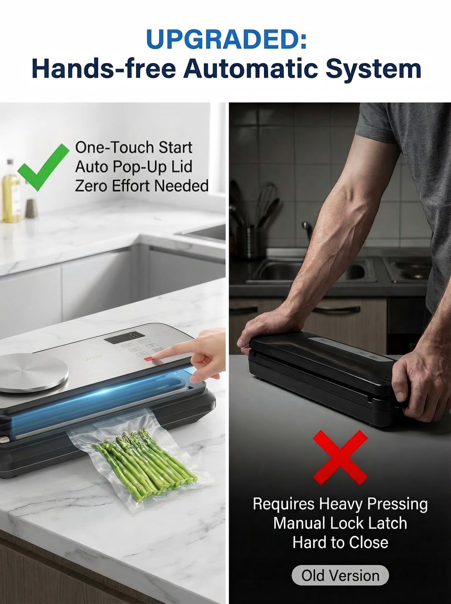Vacuum Sealer for Food, 90kPA Powerful Food Saver Vacuum Sealer Machine with Digital Kitchen Scale, 12-in-1 Food Vacuum Sealer with Dry & Moist Food Modes, 10 pcs & 1 Roll Vacuum Bags, Starter Kits