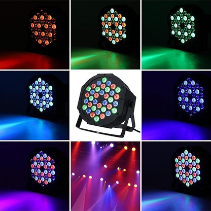 Dj Lights, 12 Pack 36 LED Par Lights Stage Lights with Sound Activated Remote Control & DMX Control, Stage Lighting Uplights for Wedding Club Music Show Christmas Holiday Party Lighting