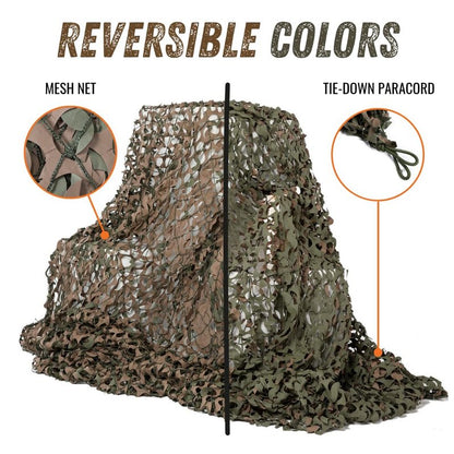 CamoSystems Premium Series Camouflage Military Spec Net with Mesh Netting Attached, Large, 9'10" x 19'8", Original Camo - Green/Brown