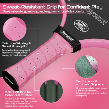 Joysent Pickleball Paddles Set, USAPA Approved Carbon Fiber Pickleball Set of 2 with Beginner Pickleball Rackets, Indoor Outdoor Pickle Balls for Adults Men Women, JT-1