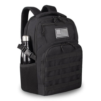 TBNBO Military Tactical Backpack for Travel Hiking,Black Backpack for Men with Bottle Holder, 30L Small Laptop Backpack for Work, Men's Assault Bag Back Pack