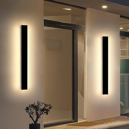 Mikeru 31.4inch Outdoor Wall Light Fixtures, 3000k Exterior Wall Sconces, Acrylic Invisible Exterior Wall Light for Porch Modern Outdoor Wall Mount Lighting for House Porch Patio Garage