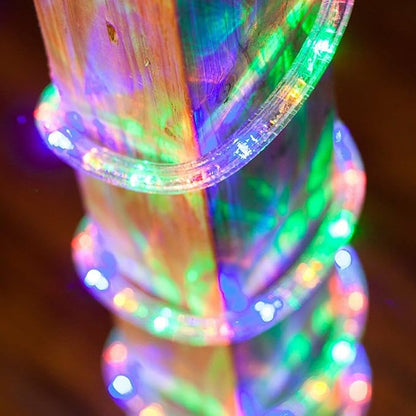 WYZworks 1656LEDs 150ft LED Outside Rope Lights, Outdoor ETL Certified Waterproof Permanent 360 Degree Light Emitting, Flexible Tube, Connectable, Christmas Palm Tree Exterior Landscape, Colorful