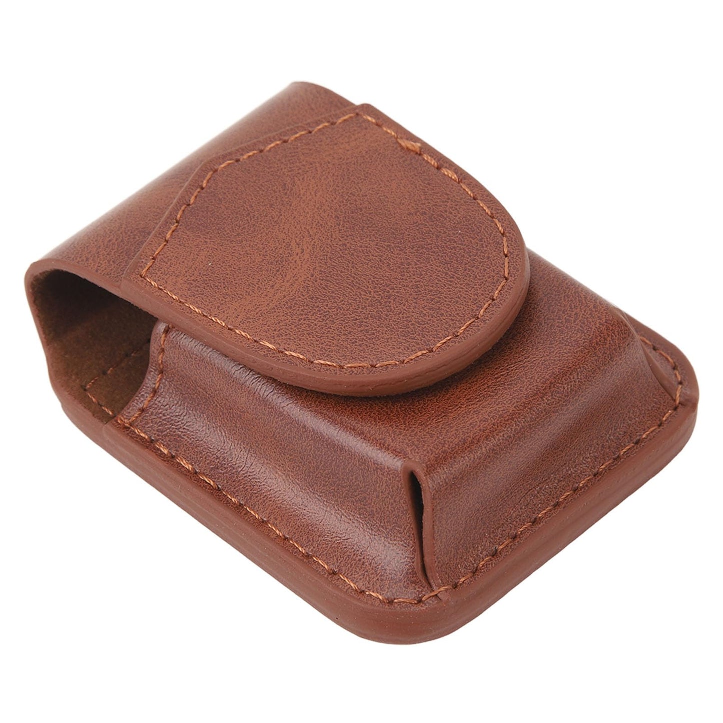 Lighter Pouch Belt Loop PU Holder Scratch Soft Lining Magnetic Buckle Lighter Waist Case Outdoor Travel (Brown)