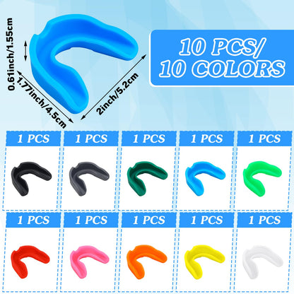 Frienda Sport Mouth Guards Mouthguard 10 Pcs Gum Mouth Guard Teeth Armor Game Guard for Boxing Basketball Football Hockey Karate Basketball Rugby Match