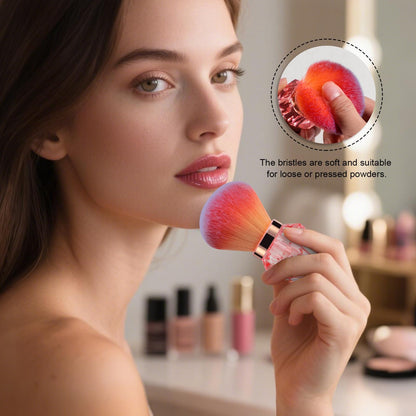 BS-MALL 14 Pcs Portable Makeup Sponge Set With Diamond-shaped Kabuki Powder Brush - Beauty Blender Sponge, Triangle Puff And Multi-functional Sponges For Liquid, Cream,With Travel Case (Orange Pink)