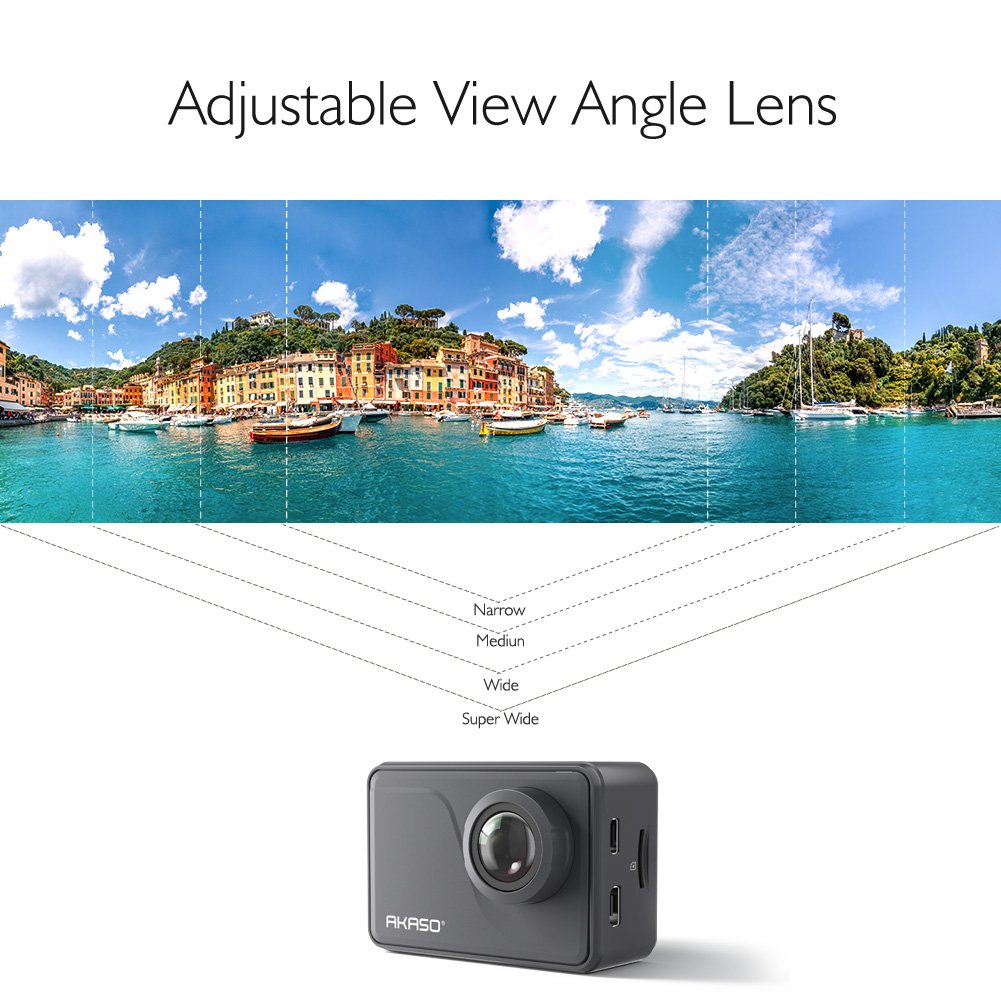 AKASO V50 Pro Native 4K30fps 20MP WiFi Action Camera with EIS Touch Screen 100 feet Waterproof Camera Web Camera Support External Mic Remote Control Sports Camera with Helmet Accessories Kit