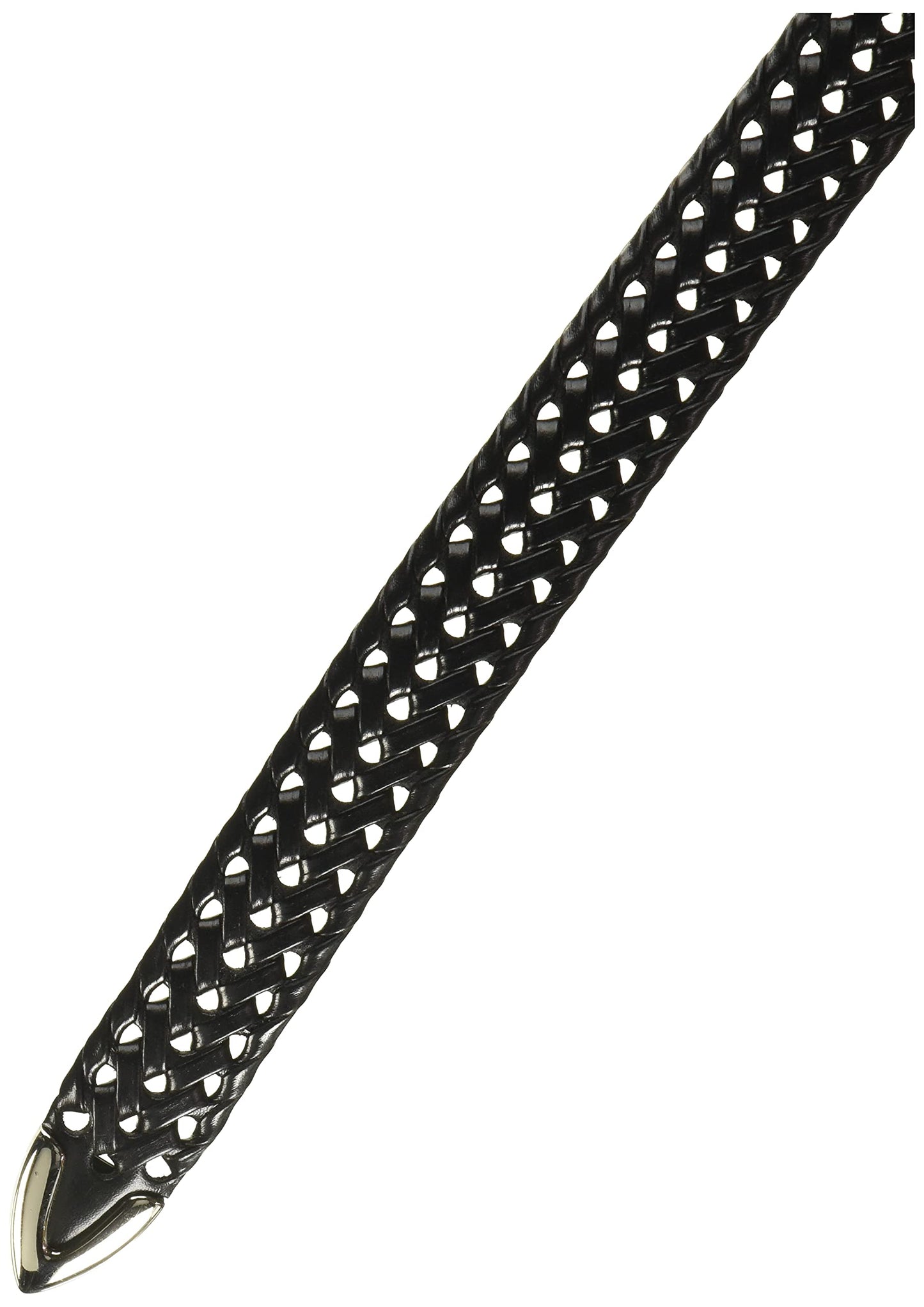 Perry Ellis Men's Portfolio Braided Leather Belt, Black, 40