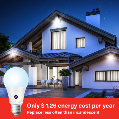 Sengled Dusk to Dawn LED Outdoor Light Bulb, 75 Watt Equivalent, 1200 Lumens, 5000K Daylight LED Light Bulb, Automatic On/Off Sensor Light Bulb for Porch Garage Lighting, 3 Pack