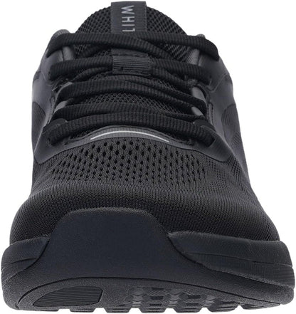 WHITIN Women's Zero Drop Wide Toe Box Road Running Shoes Width Size 11 Lightweight Slip Resistant Tennis Training Walking Sneaker Female 43 All Black