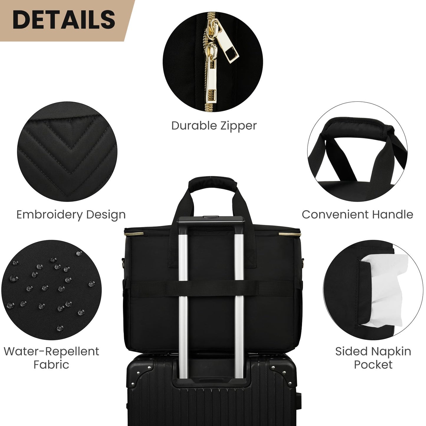 kadilong Sewing Machine Case with Multiple Storage Pockets&Removable Pad for Accessories, Universal Carrying Tote Sewing Machine Storage Bag Compatible with Most Standard Singer, Brother, Janome