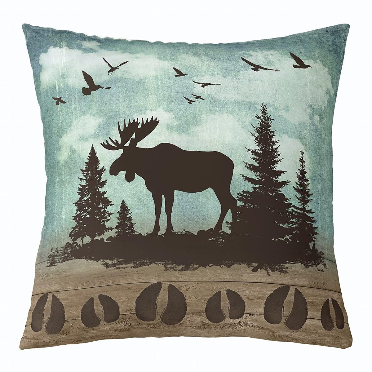 Erosebridal Set of 4 Rustic Hunting Throw Pillow Covers Farmhouse Throw Pillows Covers,Vintage Bear Cabin Deer 18 x 18 Pillow Insert Woodland Animals Accent Pillow Case (Inserts Not Included)