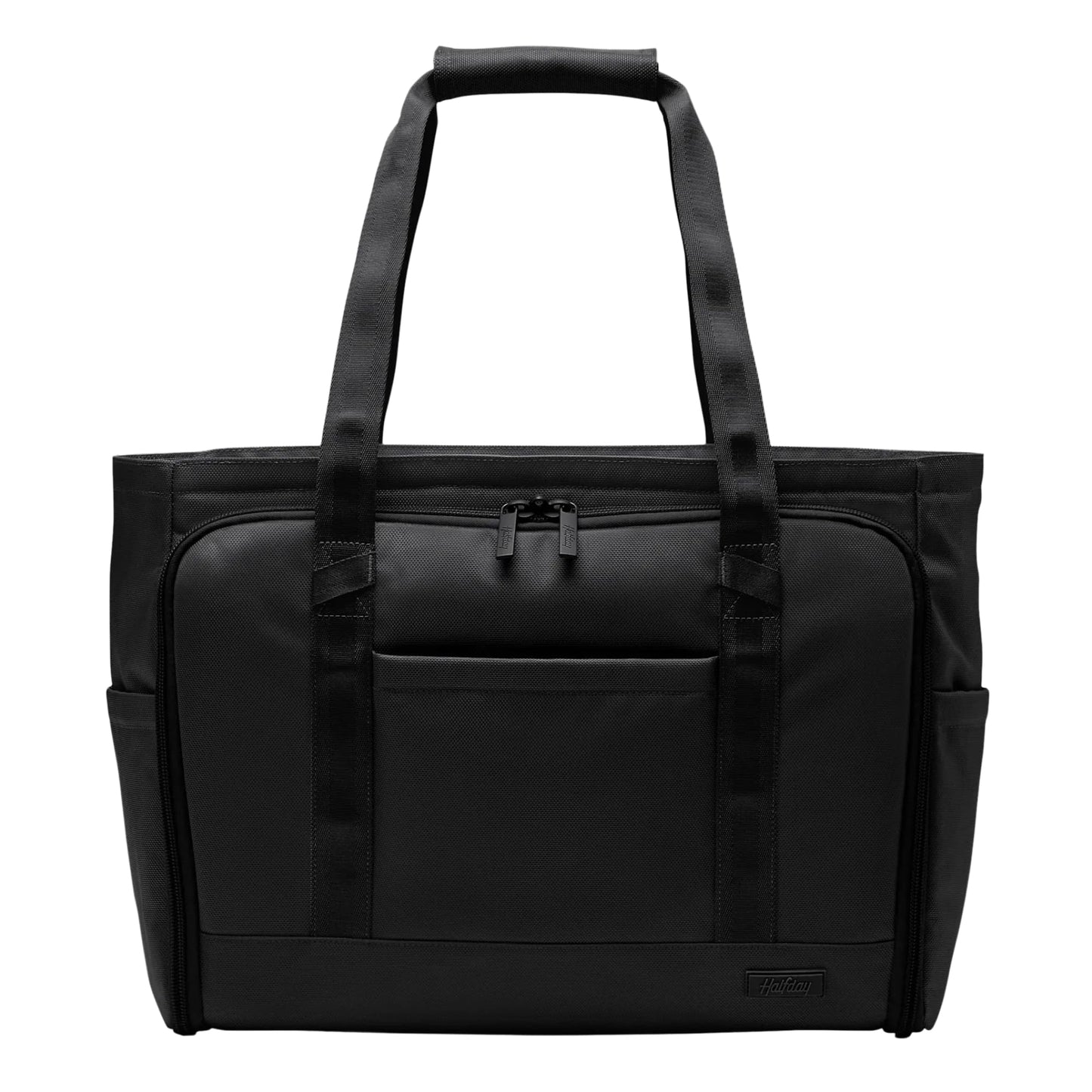 Halfday Convertible Garment Tote: 2-in-1 Travel Tote & Garment Bag, Carry-on for 1-2 Day Trips (16” Laptop Pocket, Shoe Compartments, Trolley Sleeve), Water-Resistant Ballistic Nylon, Jet