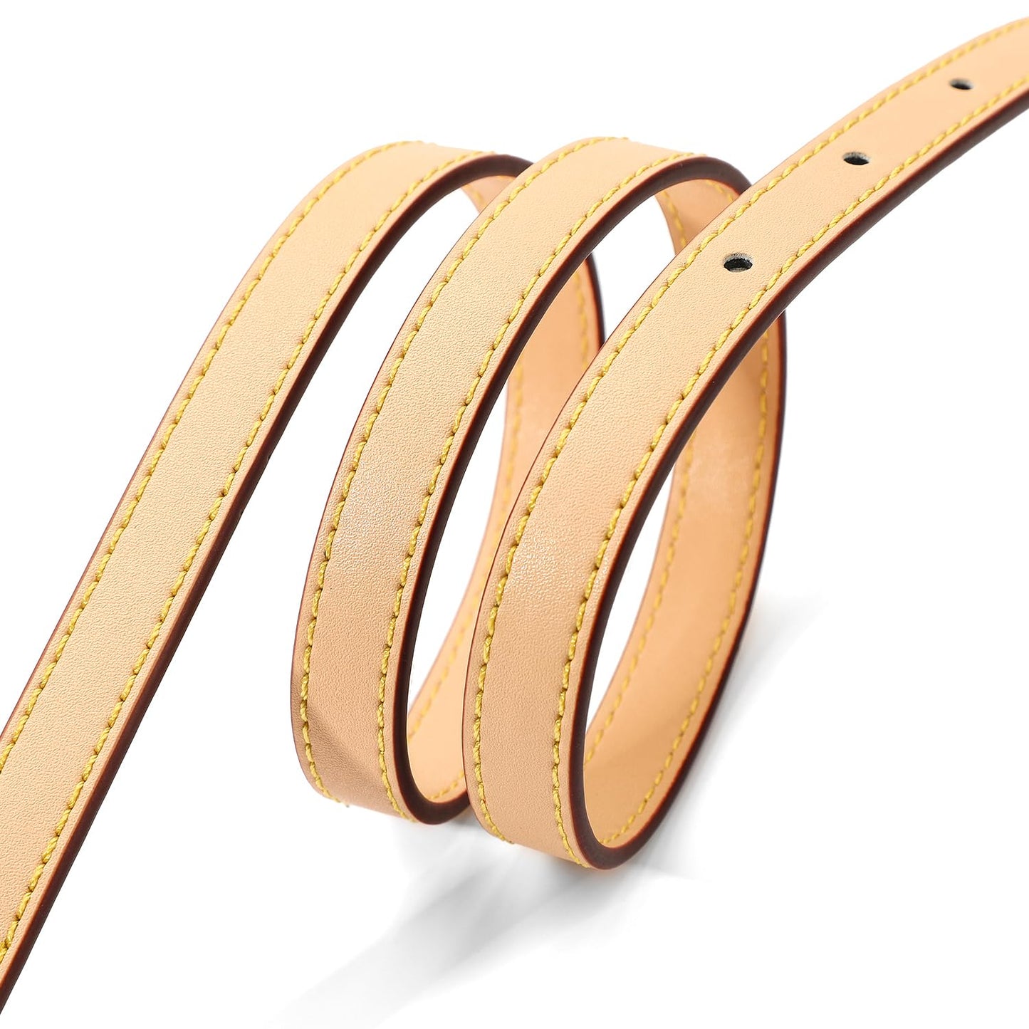 BEUDW Leather Adjustable Shoulder Strap, Used For Replacing Leather Shoulder Strap, Suitable For Handbag Shoulder Strap (width: 0.6in-Beige)
