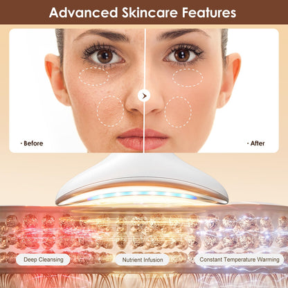Facial and Neck Massager for Face, Neck - Skin Lifting & Firming - Wrinkle & Dark Circle Reducer - at Home Skin Care Face Sculpting Tool and Neck Massager-Pastel Pink