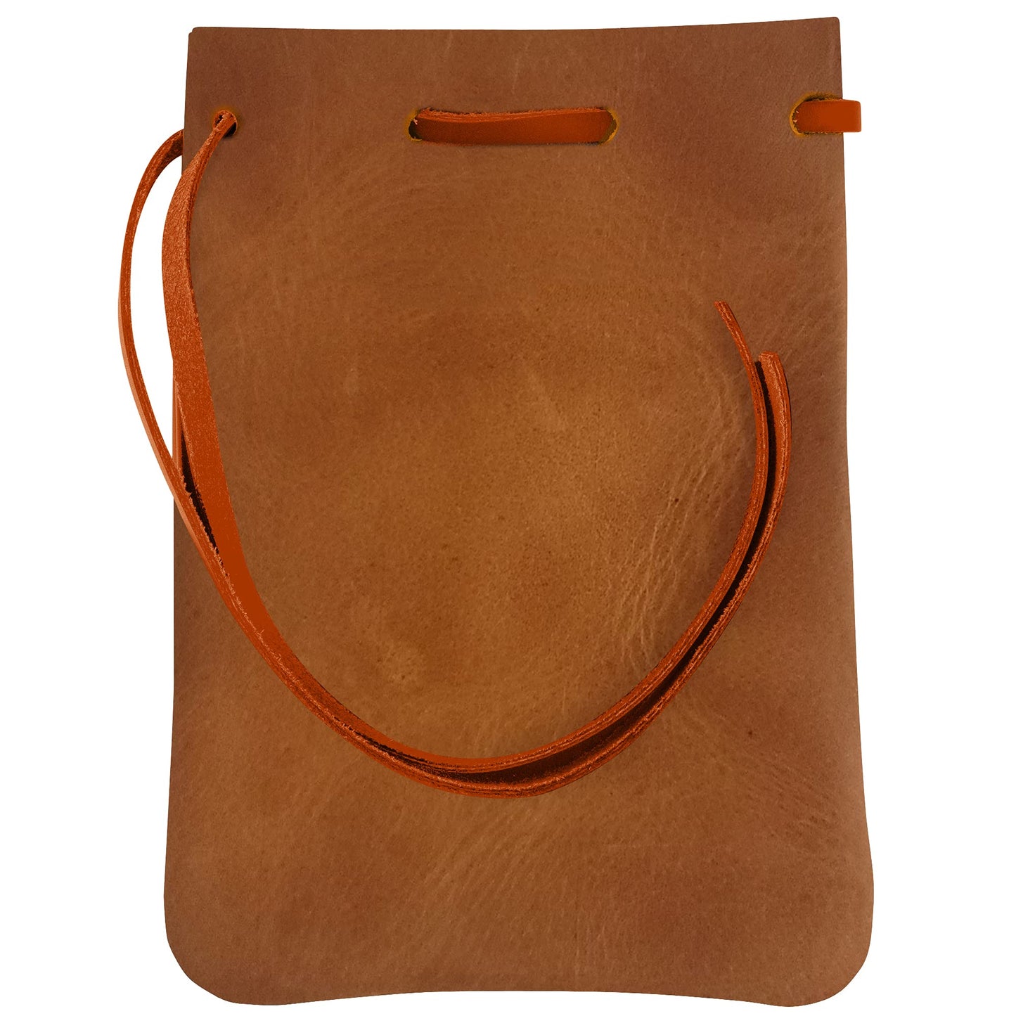 Nabob Leather Leather Drawstring Pouch, Coin Bag, Medicine Tobacco Pouch Medieval Reenactment Made in U.S.A Size 8.5" x 6"