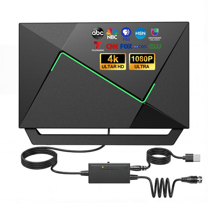 2026 TV Antenna for Smart TV Indoor for Local Channels HD Digital Antenna Outdoor Long Range Reception with Amplifier Signal Booster Supports 4K 1080p HD