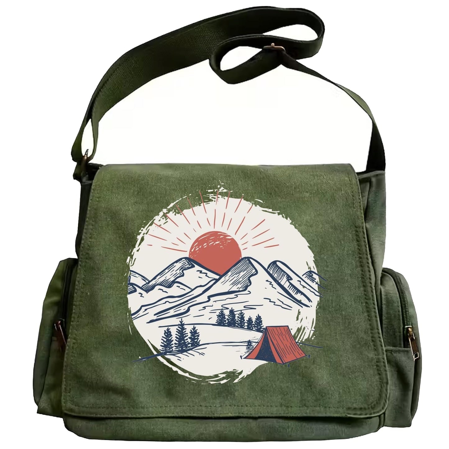 CHICGLOW Pattern Messenger Bag Cute Canvas Crossbody Bags Women/Men Shoulder Messenger Purses Handbags with Pockets