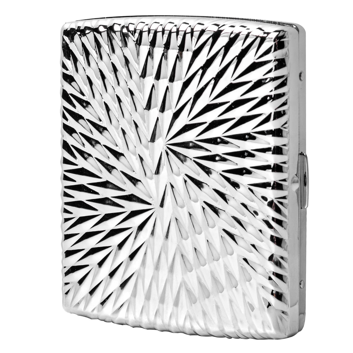Goshentech Embossed Fashion case,Holds 18-20 85mm King Size,Showing The concave Seniority,Metal Holder case,Gift Box Packaging(Chrome Plated)