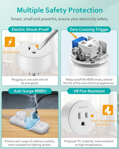 [2 Pack] HAPYTHDA Wireless Remote Control Outlet Plug, No Wiring Needed Remote Light Switches Kit, 500 Feet RF Range 15A/1500W Electrical Remote Outlet for Light, Small Electrical Appliance, Black