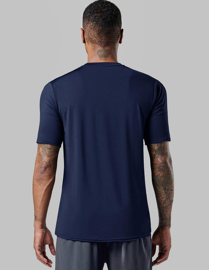 5 Pack Men’s Active Quick Dry Crew Neck T Shirts | Athletic Running Gym Workout Short Sleeve Tee Tops Bulk (Set 17, Small)