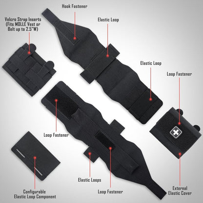 LIVANS Tactical First Aid Micro Trauma Pouch - Small EDC Medical Bag with Tourniquet for Duty Belt | Hunting & Survival Gear