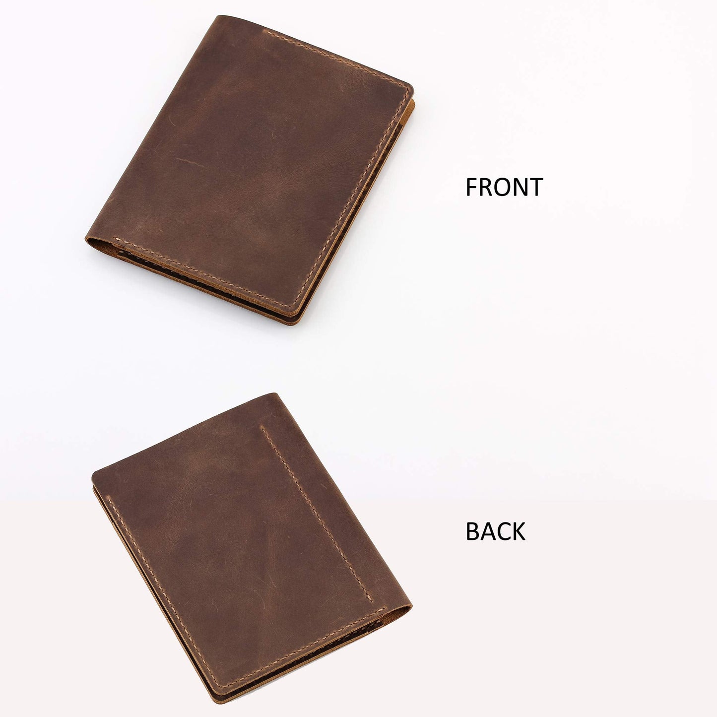 Fasjosma Leather Cover Compatible with Rite in the Rain & Rocketbook Mini Notebooks, Top Bound Spiral Notebook Cover, Leather Cover for 4'' x 6'' Pocket Notepad With Pen Holder - Brown