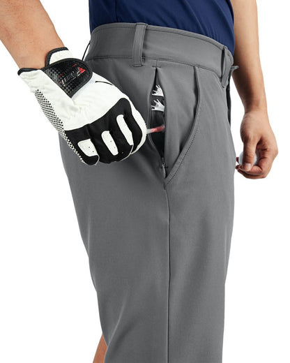 33,000ft Men's Golf Shorts Dry Fit, Lightweight Quick Dry Golf Stretch Shorts with Pockets 11" Inseam for Travel Casual Grey