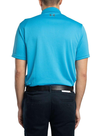 Under Armour Men's Tech Golf Polo, (453) Ether Blue / / Pitch Gray, Small