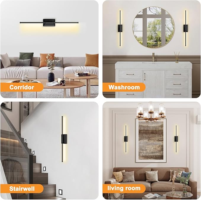 Battery Operated Wall Light Set of 2 - Gold Picture Wireless Led Plug In Walls Sconce Fixture Indoor - Art Decor Bathroom Sconces Rechargeable - Modern Bedroom Cordless Lights Fixtures with Remote