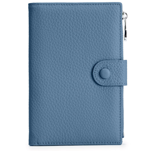 RFID passport holder for travel, Leather Passport Wallet for Women with Zippered Coins Pocket and SIM Slots, Passport Cover Case for Travel