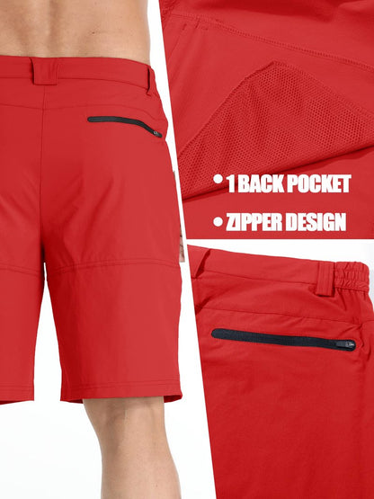 TACVASEN Mens Cargo Shorts Casual Dress Hiking Shorts Quick Dry Outdoor Waterproof Lightweight Tactical Work Fishing Travel Summer Red 40