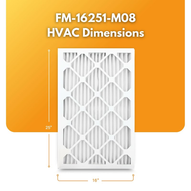 Filter-Monster 16x25x1 MERV 8 Pleated HVAC Air Conditioner Furnace Replacement Air Filter, 12-Pack (Actual Filter Dimensions 15.5 x 24.5 x .75 inches)