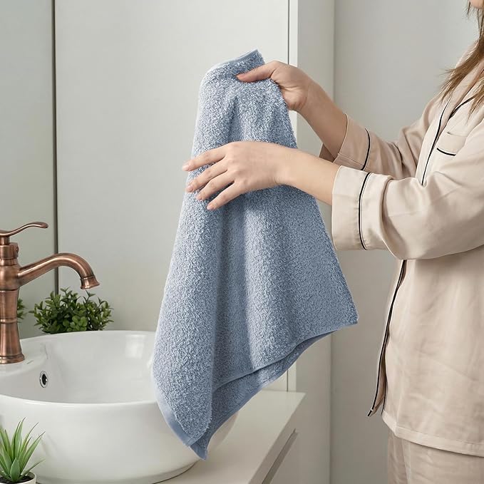 REDKISS 4-Pack Luxury Hand Towels, 16x32 Inch 450 GSM 100% Cotton, Super Soft