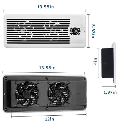 TMYICE Register Booster Fan for 4" x 12" Register Holes, Smart AC Vent Booster Fans Improves Heating & Cooling with Remote and Thermostat Control,10-Speed Quiet Vents Fan for Floor Ceiling