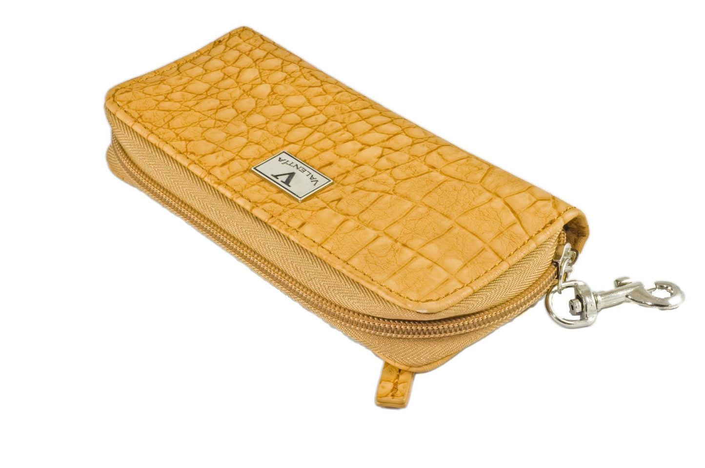 Valentia Cigars Case (holds 4 Cigars), Synthetic Cognac Exotic Croc Leather
