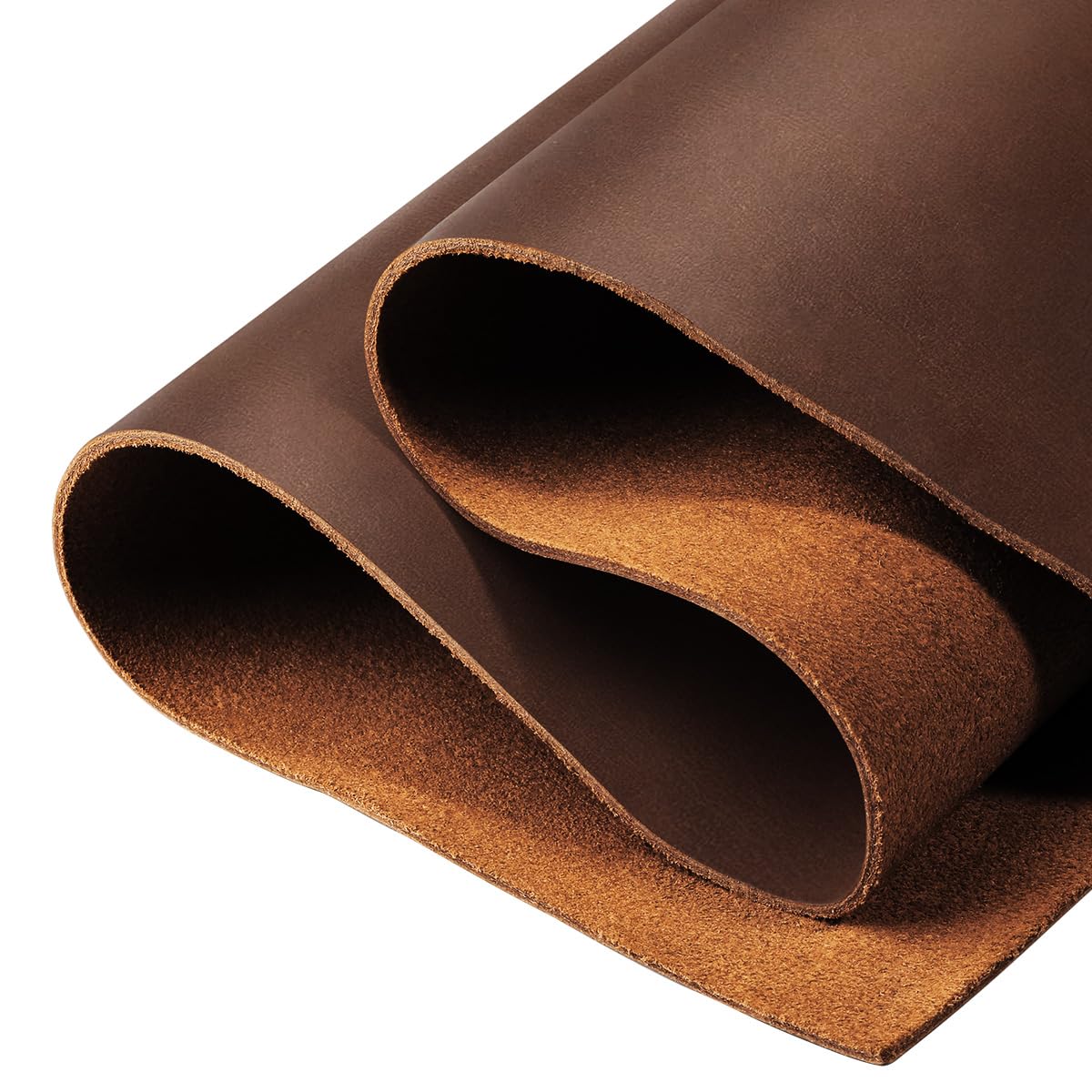 Full Grain Leather Pieces for Leather Working, 12"x24" Tooling Leather Sheets for Crafts Genuine Leather Material 1.8-2.1 mm Thick Leather Hide for Crafting Earring Hobby Dark Brown