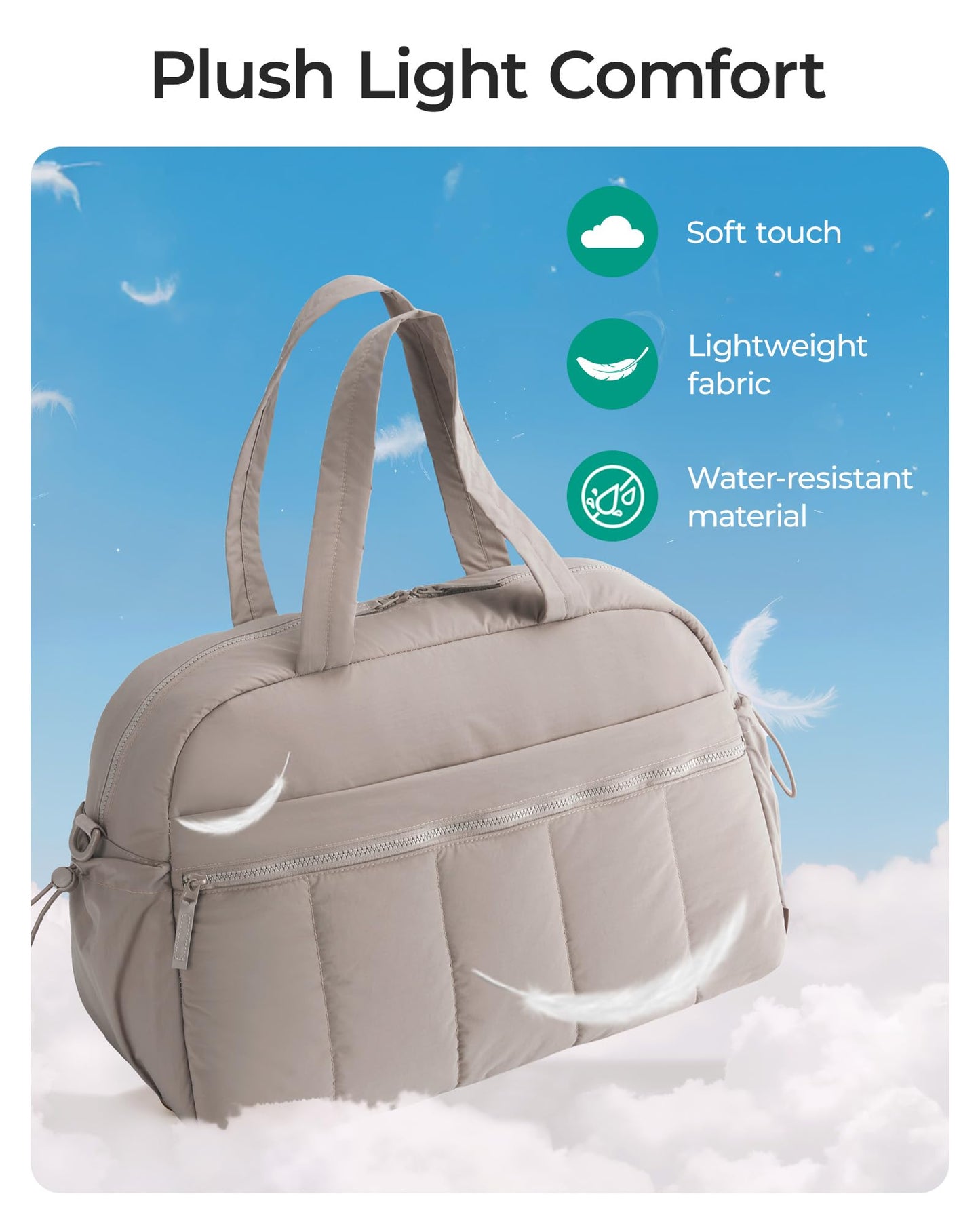 BAGSMART Gym Bag for Women, Duffle Bag for Travel with Wet Pocket, Lightweight Carry on Weekender Duffel, Water Resistant