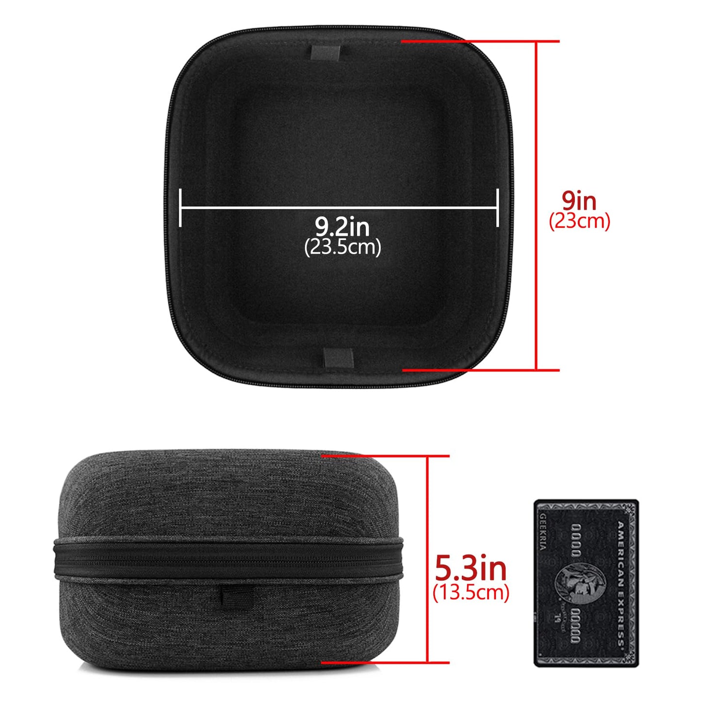 Geekria Shield Headphones Case Compatible with Sennheiser HD800S, HD800, HD820, HD700, HD660s2, HD650, PXC550 II, Replacement Hard Shell Travel Carrying Bag with Cable Storage (Dark Grey)