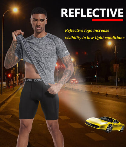 5 Pack Workout Shirts for Men - Activewear Tops Gym Shirts Dry Fit Mesh Moisture Wicking Running Fitness Short Sleeve Crewneck Sports Athletic T-Shirts 5P02-XL