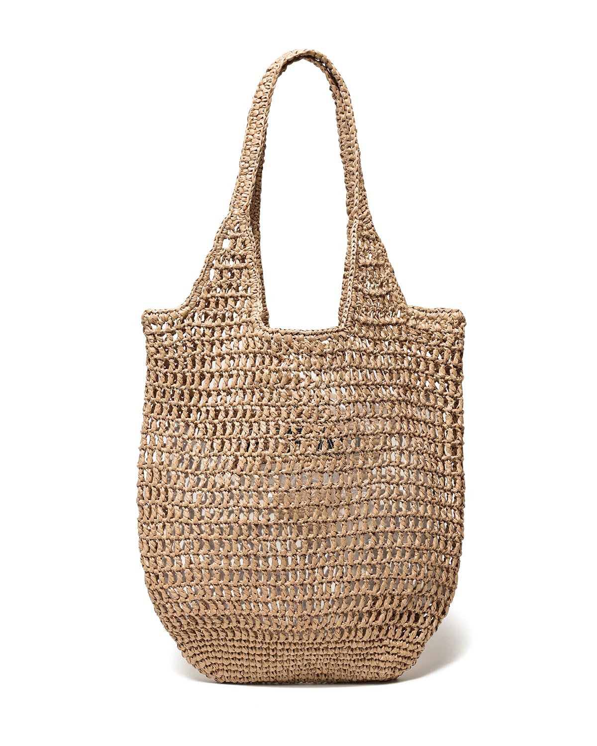 SUANNI Straw Beach Bags for Women, Large Woven Tote Bag, Summer Shoulder Bag, Lightweight Casual Purse Hobo Handbag for Vacation Shopping Travel(Khaki)