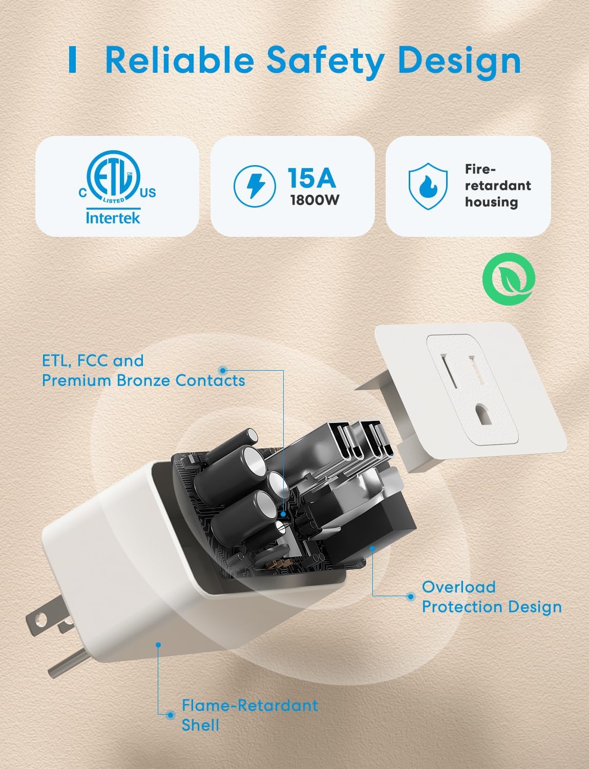 meross Smart Plug Mini, 15A & Reliable Wi-Fi, Support Apple HomeKit, Siri, Alexa, Echo, Google Assistant and Nest Hub, App Control, Timer, No Hub Needed, 2.4G WiFi Only, 4 Pack