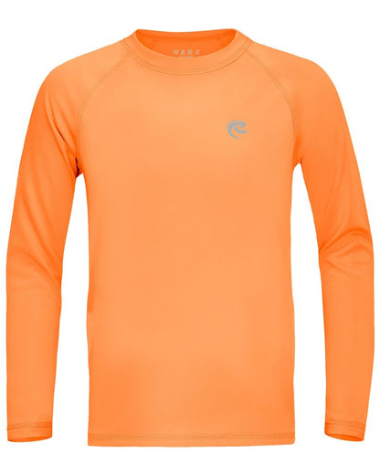 Kids Boys Fishing Sun Shirts, Outdoor Long Sleeve Lightweight UPF 50+ Running Rash Guard Shirt