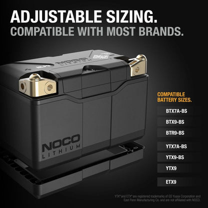 NOCO Lithium NLP9: Ultra-Light 12V Lithium Powersport Battery – Group 9 – 3Ah – 400A Start Power – Intelligent BMS – UL Certified