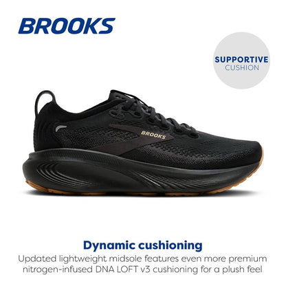 Brooks Women’s Adrenaline GTS 25 Supportive Running & Walking Shoe - Black/Biscuit - 10.5 Medium