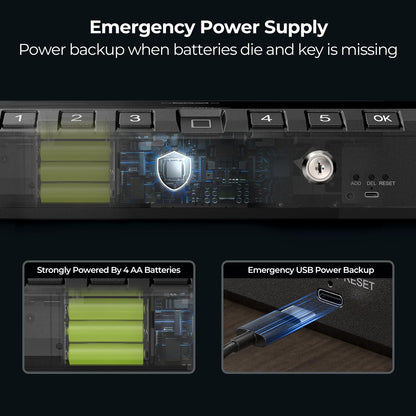ONNAIS Large Biometric Gun Safe for Handgun with Fingerprint Keypad Lock