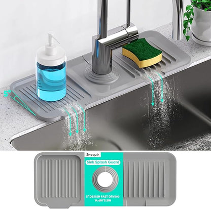 14.6'' Faucet Mat for Kitchen Sink Kitchen Sink Splash Guard Silicone Kitchen